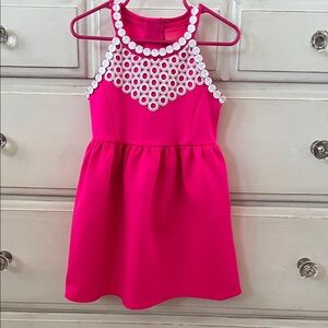 Lilly Pulitzer Fuchsia Dress with White Detailing